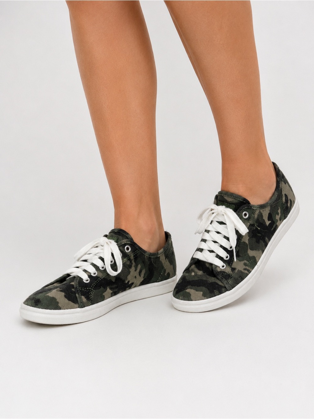 Marshalls Camo Canvas Sneakers with White Laces